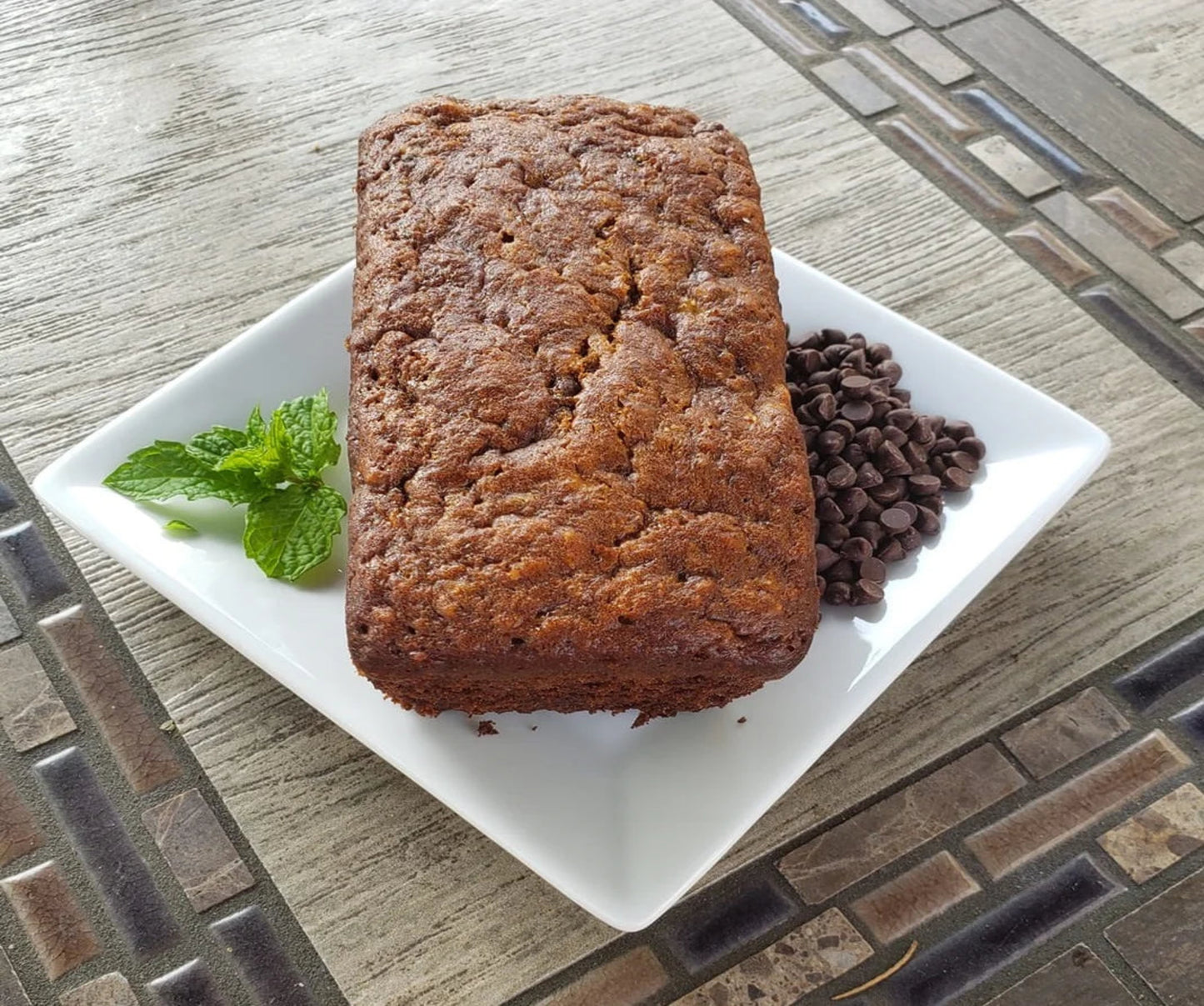 Mint Chocolate Chip Banana Bread