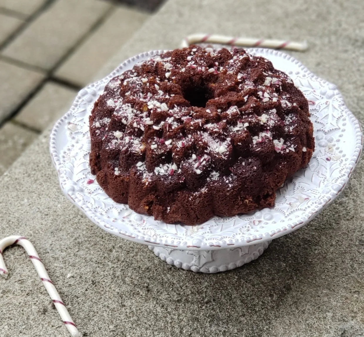 Double Chocolate Chip Peppermint Banana Bread