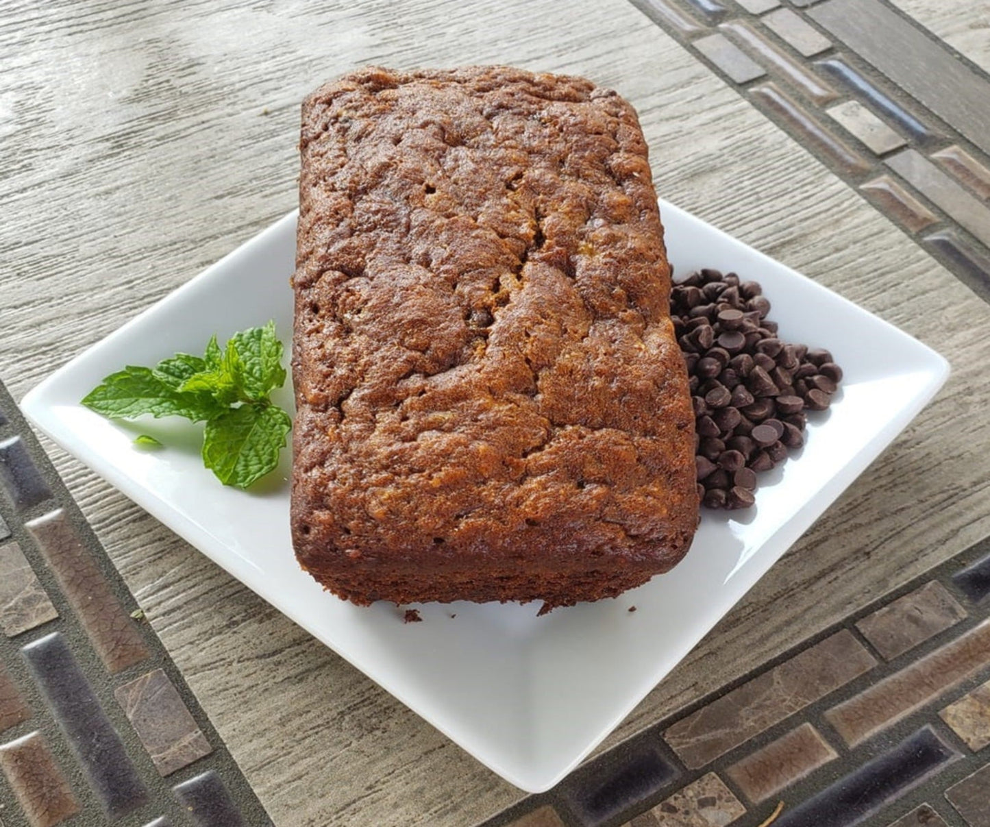 Mint Chocolate Chip Banana Bread