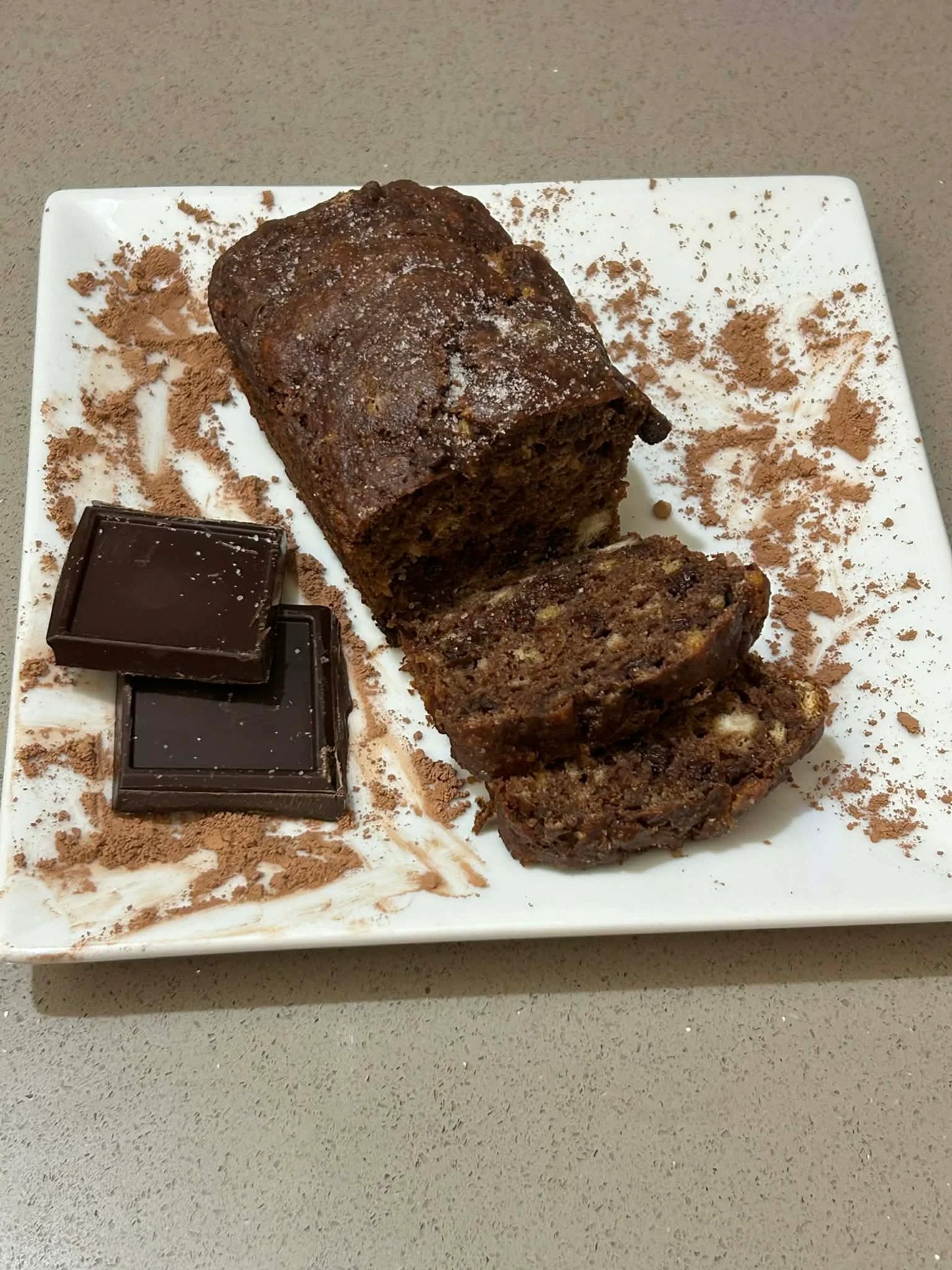 Salted Double Chocolate Banana Bread